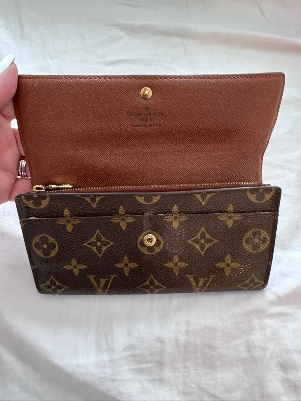 Louis Vuitton Monogram Canvas Sarah Wallet in Brown